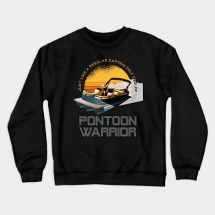 Funny Retro Sun Pontoon Captain Boat Lake Gift Crewneck Sweatshirt